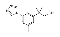2-(2-imidazol-1-yl-6-methylpyrimidin-4-yl)-2-methylpropan-1-ol结构式