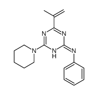 N-phenyl-4-piperidin-1-yl-6-prop-1-en-2-yl-1,3,5-triazin-2-amine Structure
