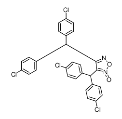 3,4-bis[bis(4-chlorophenyl)methyl]-2-oxido-1,2,5-oxadiazol-2-ium结构式