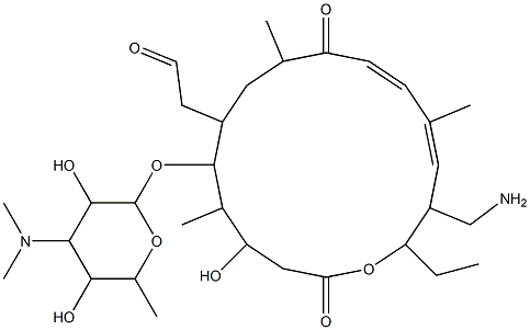 23-amino-O-mycaminosyltylonolide结构式