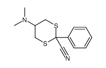 5-(dimethylamino)-2-phenyl-1,3-dithiane-2-carbonitrile Structure