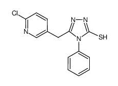 4-phenyl-5-(6-chloropyridin-3-yl-methyl)-4H-1,2,4-triazole-3-thiol Structure
