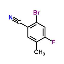2-溴-4-氟-5-甲基苯腈结构式