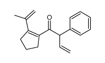 2-phenyl-1-(2-prop-1-en-2-ylcyclopenten-1-yl)but-3-en-1-one结构式