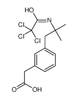 2-[3-[2-methyl-2-[(2,2,2-trichloroacetyl)amino]propyl]phenyl]acetic acid Structure