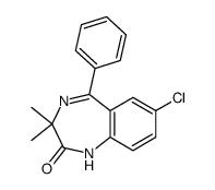 3,3-dimethyl-desmethyl-diazepam结构式