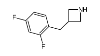 3-[(2,4-difluorophenyl)methyl]azetidine结构式