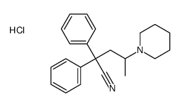 gamma-methyl-alpha,alpha-diphenylpiperidine-1-butyronitrile monohydrochloride Structure
