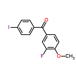 (3-Fluoro-4-methoxyphenyl)(4-iodophenyl)methanone Structure