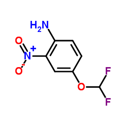 4-二氟甲氧基-2-硝基-苯胺结构式