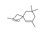 rac-3,5,5-Trimethyl-1-((methylthio)methyl)-2-cyclohexen-1-ol结构式