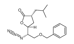 (3R,5S)-5-[(S)-1-azido-2-benzyloxyethyl]-3-isobutyltetrahydrofuran-2-one Structure
