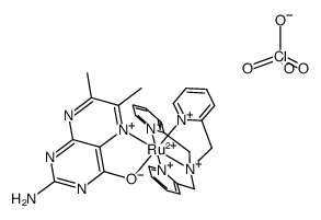 [Ru(II)(6,7-dimethylpterin(1-))(tris(2-pyridylmethyl)amine)](ClO4) Structure