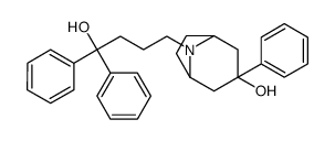 8-(4-hydroxy-4,4-diphenylbutyl)-3-phenyl-8-azabicyclo[3.2.1]octan-3-ol结构式
