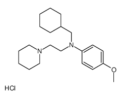 N-(cyclohexylmethyl)-4-methoxy-N-(2-piperidin-1-ylethyl)aniline,hydrochloride Structure