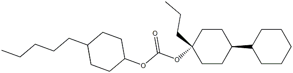 丙基双环己基甲酸戊基环己基醇酯结构式