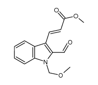 methyl 3-[2-formyl-N-(methoxymethyl)indol-3-yl]acrylate Structure