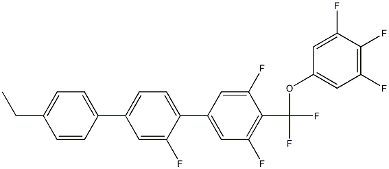4-[二氟(3,4,5-三氟苯氧基)甲基]-4''-乙基-2',3,5-三氟-1,1':4',1''-三联苯结构式