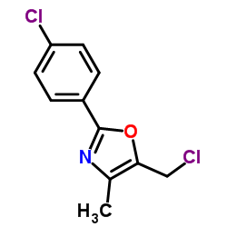 5-氯甲基-2-(4-氯苯基)-4-甲基噁唑结构式