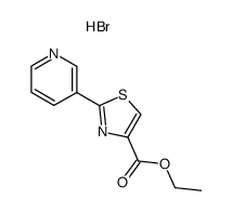 2-[3]pyridyl-thiazole-4-carboxylic acid ethyl ester, hydrobromide Structure