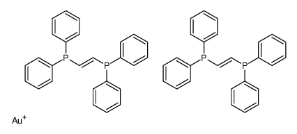 bis(1,2-bis(diphenylphosphino)ethene)gold (I)结构式
