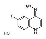 6-氟-4-肼基喹啉盐酸盐结构式