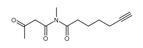 N-(acetoacetyl)-N-methyl-6-heptynamide Structure