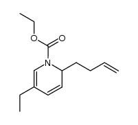 N-Ethoxycarbonyl-2-(3-butenyl)-5-ethyl-1,2-dihydropyridine Structure