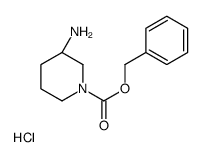 (3R)-3-氨基哌啶-1-羧酸苄酯结构式