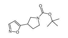 3-(异噁唑-5-基)吡咯烷-1-羧酸叔丁酯结构式