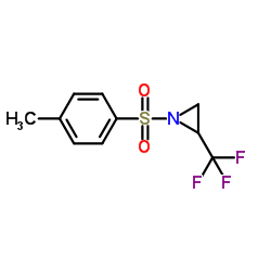 1-[(4-Methylphenyl)sulfonyl]-2-(trifluoromethyl)aziridine结构式