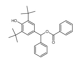 4-(α-Benzoyloxy-benzyl)-2,6-di-tert-butyl-phenol Structure