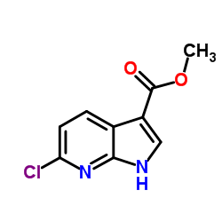 6-氯-1H-吡咯并[2,3-b]吡啶-3-羧酸甲酯结构式