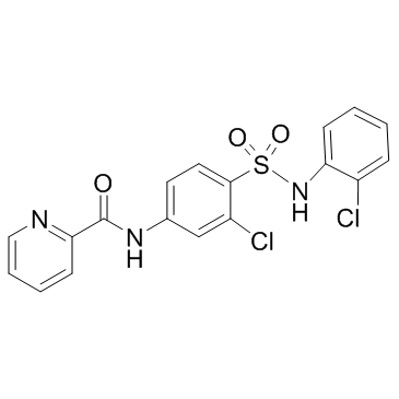N-[3-氯-4-[[(2-氯苯基)氨基]磺酰基]苯基]-2-吡啶甲酰胺结构式