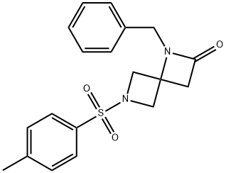 6-[(4-甲基苯基)磺酰基]-1-苄基-1,6-二氮杂螺[3.3]庚烷-2-酮结构式