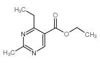 4-乙基-2-甲基嘧啶-5-羧酸乙酯结构式