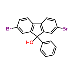 2,7-二溴-9-苯基-9H-9-羟基芴结构式