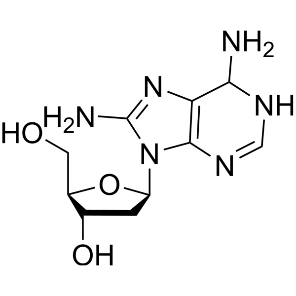 Adenosine,8-amino-2'-deoxy- (9CI)结构式