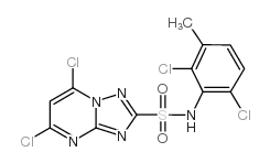 N-(2,6-二氯-3-甲基苯基)-5,7-二氯-1,2,4-三唑并[1,5-a]吡啶-2-磺酰胺结构式