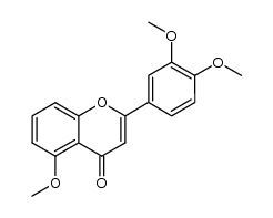 5-methoxy-2-(3,4-dimethoxyphenyl)-4H-chromen-4-one结构式