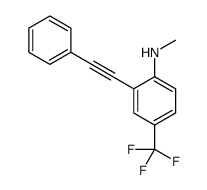 N-methyl-2-(2-phenylethynyl)-4-(trifluoromethyl)aniline Structure