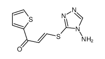 3-[(4-amino-1,2,4-triazol-3-yl)sulfanyl]-1-thiophen-2-ylprop-2-en-1-one结构式