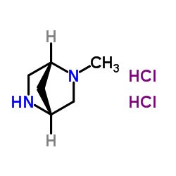 (1R,4R)-5-甲基-2,5-二氮杂双环[2.2.1]庚烷二盐酸盐结构式