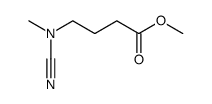 methyl 4-(N-methylcyanamido)butanoate结构式