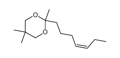 2-<(Z)-4-hepten-1-yl>-2,5,5-trimethyl-1,3-dioxane Structure