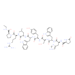 (Des-Gly10,D-Tyr5,D-Trp6,Pro-NHEt9)-LHRH trifluoroacetate salt结构式