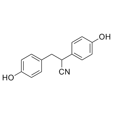 2,3-bis(4-hydroxyphenyl)propionitrile structure
