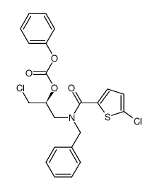 N-[(2S)-3-chloro-2-{(phenyloxycarbonyl)oxy}propyl]-N-benzyl-5-chlorothiophene-2-carboxamide Structure