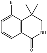 5-bromo-4,4-dimethyl-3,4-dihydroisoquinoline-1(2H)-one结构式