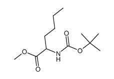 DL-Norleucine, N-[(1,1-dimethylethoxy)carbonyl]-, methyl ester结构式